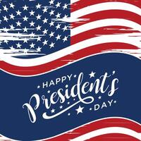 glücklicher präsidententag in den vereinigten staaten. Washingtons Geburtstag. Bundesfeiertag in Amerika. im Februar gefeiert. Poster, Banner und Hintergrund vektor
