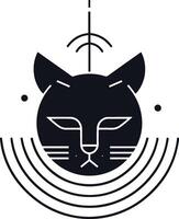 minimal Katze Logo vektor