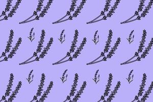 schwarz linear Lavendel Muster auf lila Hintergrund vektor