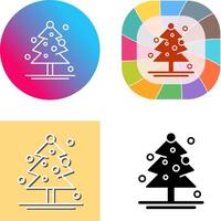 jul träd ikon design vektor