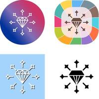 Diamant-Icon-Design vektor