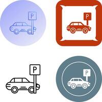 Parkplatz-Icon-Design vektor