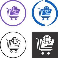Welt Einkaufen Symbol Design vektor