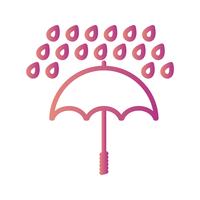 Paraply Och Regn Vector Ikon