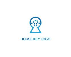 hus nyckel hål låsa säkerhet skydd logotyp design mall. vektor
