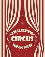 Zirkus Poster mit ein Einladung zu ein groß Show vektor