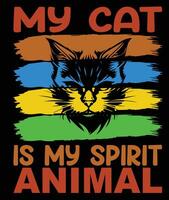kärlek min katt t-shirt design vektor