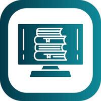 onglyph Gradient Ecke Bibliothek Glyphe Gradient Ecke Symbol vektor