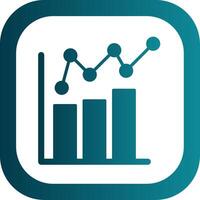 bar Diagram glyf lutning hörn ikon vektor