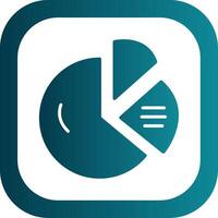 dount Diagramm Glyphe Gradient Ecke Symbol vektor