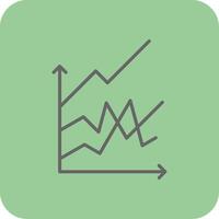 Glyphe Gradient Ecke Graph Glyphe Gradient Ecke Symbol vektor