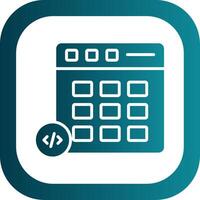 Modul Glyphe Gradient Ecke Symbol vektor