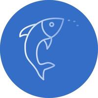 Fisch eben Blase Symbol vektor