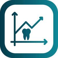 Statistiken Glyphe Gradient Ecke Symbol vektor