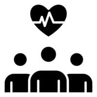 team wellness ikon linje illustration vektor