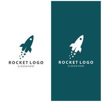 kreativ und modern Rakete Logo Raumschiff starten Vorlage Design vektor