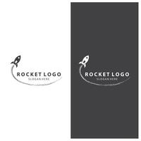 kreativ und modern Rakete Logo Raumschiff starten Vorlage Design vektor