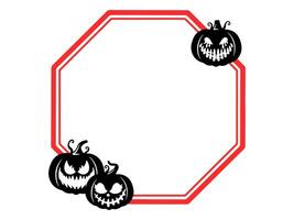 Halloween Rahmen Kürbis Hintergrund Illustration vektor