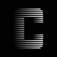 c brev rader logotyp ikon illustration vektor