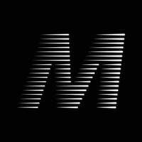 m Brief Linien Logo Symbol Illustration vektor