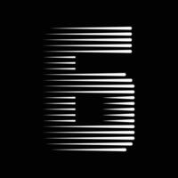 6 Nummer Linien Logo Symbol Illustration vektor