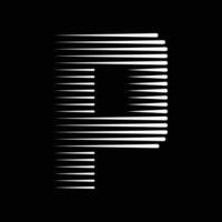 p Brief Linien Logo Symbol Illustration vektor