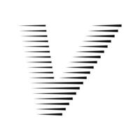 v Brief Linien Logo Symbol Illustration vektor