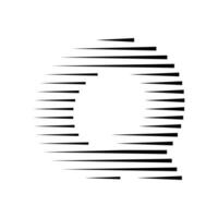 q Brief Linien Logo Symbol Illustration vektor