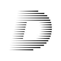 d Brief Linien Logo Symbol Illustration vektor