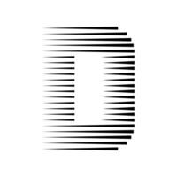 d Brief Linien Logo Symbol Illustration vektor