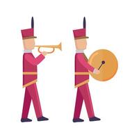 marscherande band ikon ClipArt avatar logotyp isolerat illustration vektor