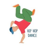 Hüfte hop tanzen Tag Symbol Clip Art Benutzerbild Logo isoliert Illustration vektor