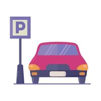 Parkplatz Menge Symbol Clip Art Benutzerbild Logo isoliert Illustration vektor