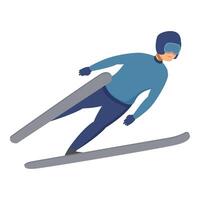 Abstammung Ausbildung Ski Jumper Symbol Karikatur . extrem aktiv vektor