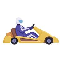 Leistung Kart fahren Symbol Karikatur . Adrenalin Leistung vektor