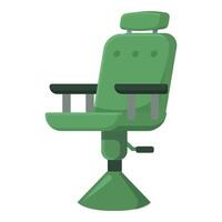grön Färg barberare stol ikon tecknad serie . läder verktyg vektor
