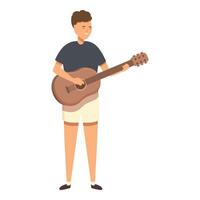 pojke gitarr talang ikon tecknad serie . händelse konst audio vektor