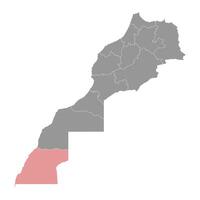 Dachla oued ed dahab Karte, administrative Aufteilung von Marokko. Illustration. vektor