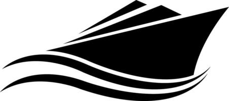 fartyg ikon silhuett illustration kryssning fartyg vektor