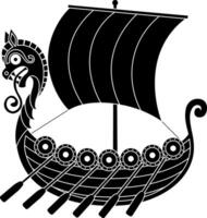 Schiff Symbol Silhouette Illustration China Drachen Schiff Taiwan Drachen Schiff, Koreanisch Drachen Schiff, japanisch Drachen Schiff vektor