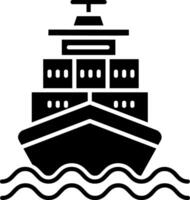 Schiff Symbol Silhouette Illustration Ladung Schiff vektor