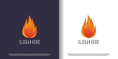 Feuer Logo Design mit kreativ abstrakt Konzept Prämie vektor
