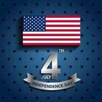 amerikanisch Flagge zum Unabhängigkeit Tag von USA vektor