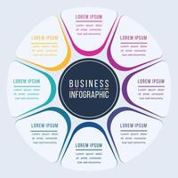 8 Schritte Infografik Geschäft Design 8 Objekte, Elemente oder Optionen Infografik Vorlage zum Geschäft vektor