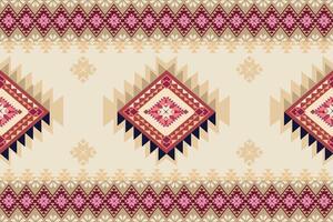etnisk stam- traditionell geometrisk romb fyrkant zig zag form sömlös mönster brun grädde Färg bakgrund. använda sig av för tyg, textil, interiör dekoration element, klädsel, omslag. proffs vektor