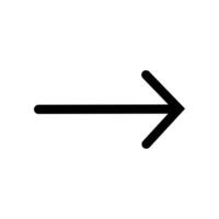 Pfeil Symbol zu das richtig auf ein Weiß Hintergrund vektor