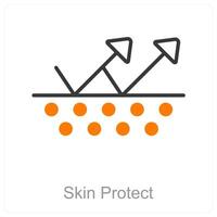Haut schützen und Hitze Symbol Konzept vektor