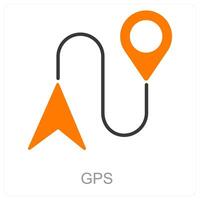 Geographisches Positionierungs System und Navigation Symbol Konzept vektor