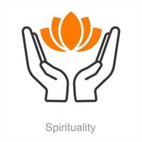 Spiritualität und Frieden Symbol Konzept vektor