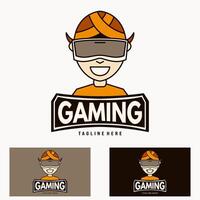 traditionell gaming logotyp design... vektor